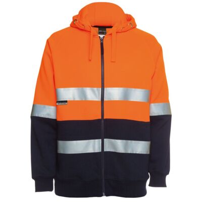 JB's Hi Vis (D+N) Full Zip Fleecy Hoodie Thumbnail