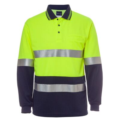 JB's Hi Vis Long Sleeve (D+N) Traditional Polo Thumbnail