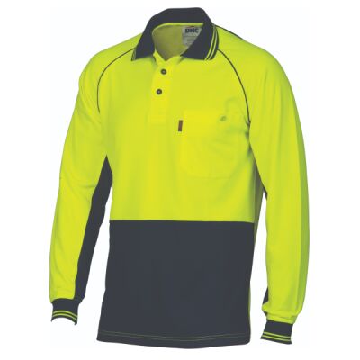 DNC Workwear Hi Vis Cotton Backed Cool-Breeze Contrast Polo 3720 Thumbnail