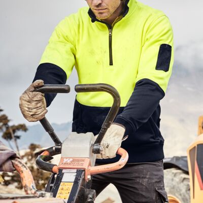 Syzmik Workwear Unisex Hi Vis Half Zip Pullover Thumbnail